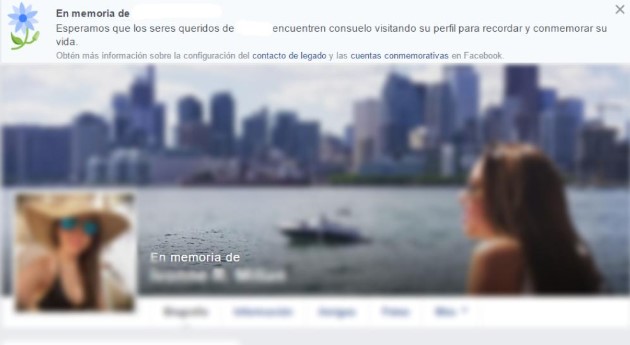 cuenta conmemorativa de facebook