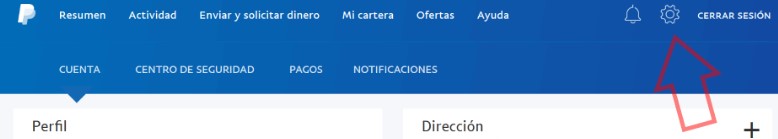 paso 1 para eliminar una cuenta de paypal